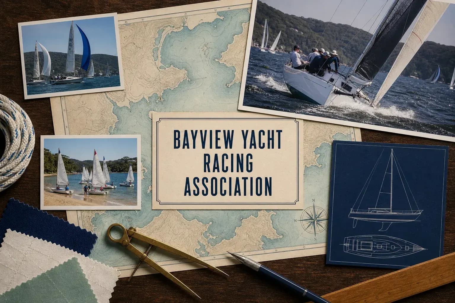 Editorial sailing illustration for Bayview Yacht Racing Association
