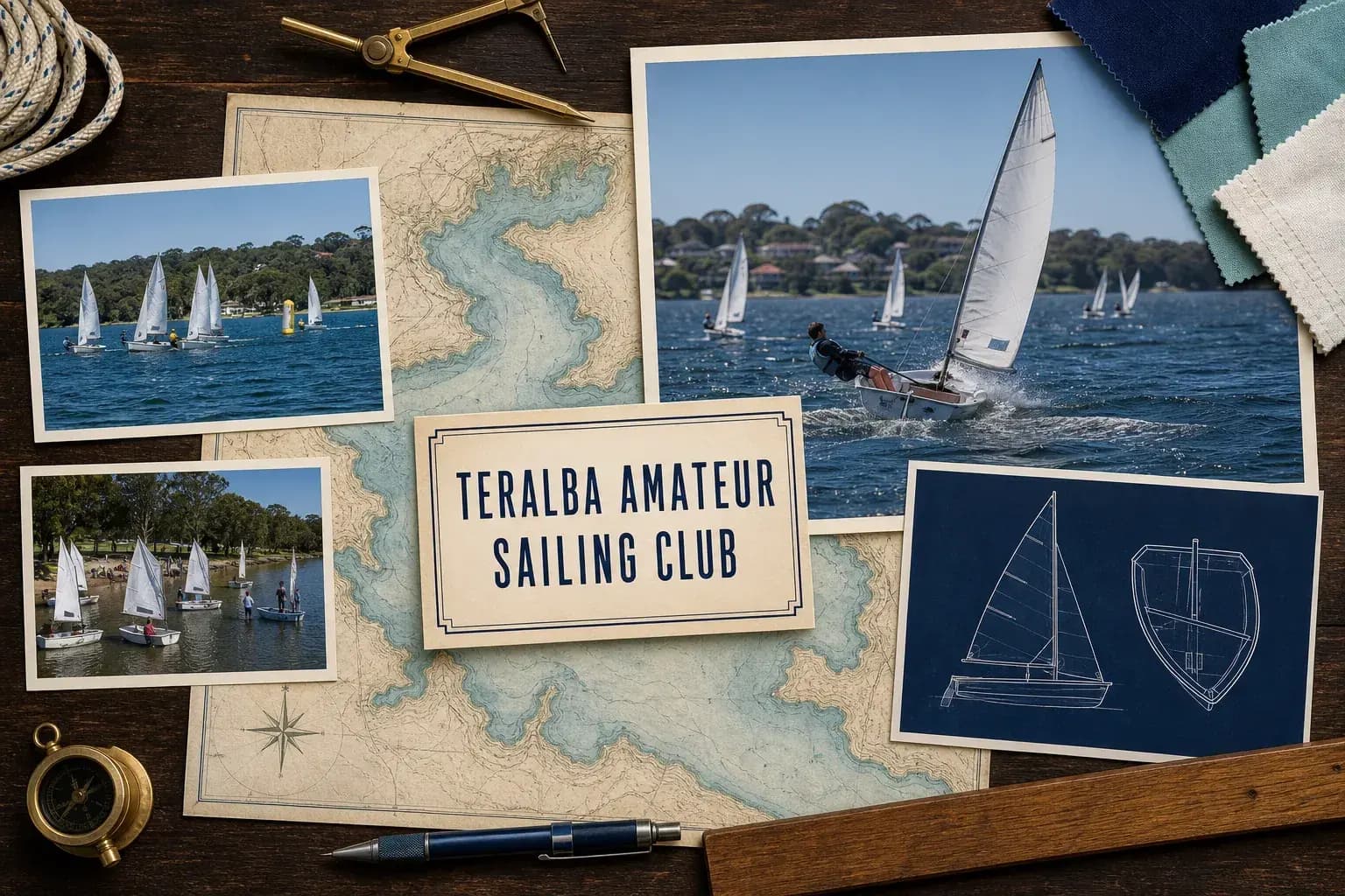 Editorial sailing illustration for Teralba Amateur Sailing Club