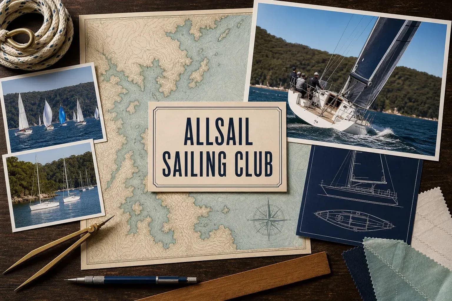 Editorial sailing illustration for ALLSAIL Sailing Club