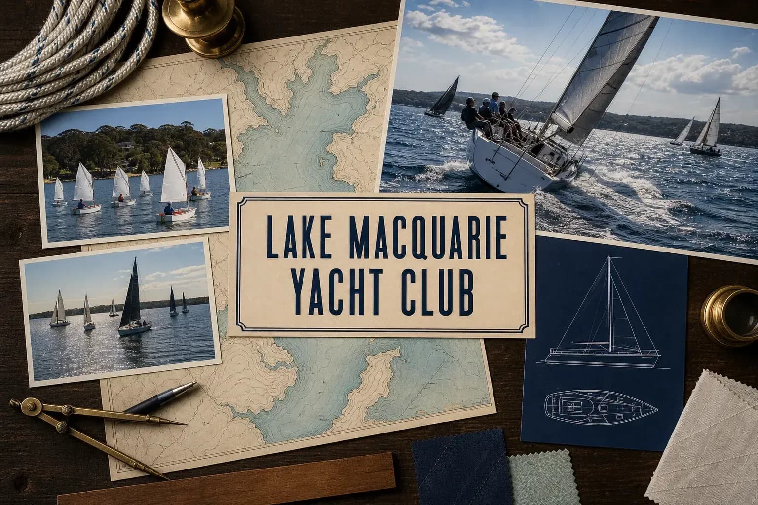 Editorial sailing illustration for Lake Macquarie Yacht Club
