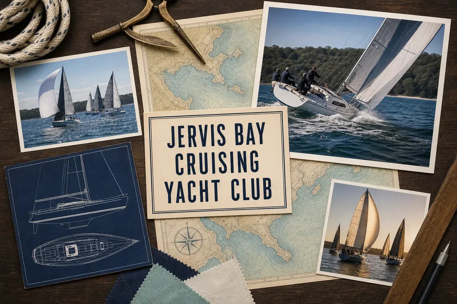 Editorial sailing illustration for Jervis Bay Cruising Yacht Club
