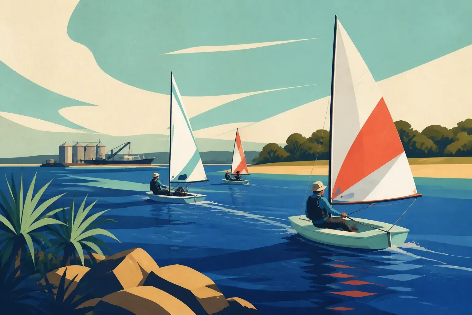 Editorial sailing illustration for Bundaberg Sailing Club