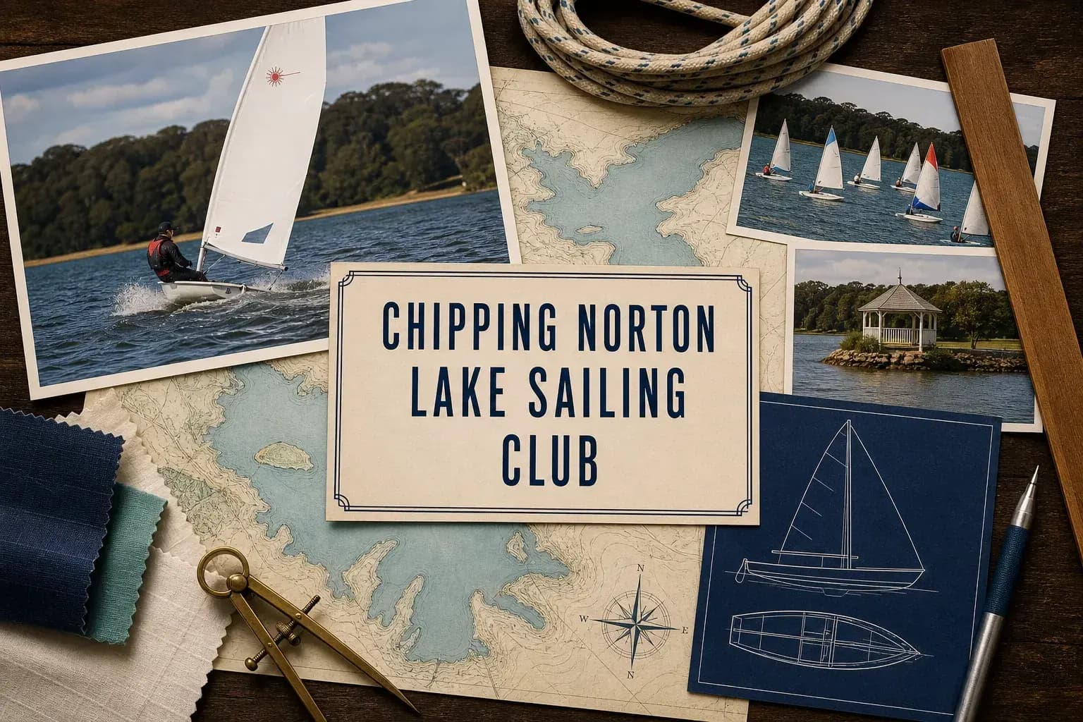 Editorial sailing illustration for Chipping Norton Lake Sailing Club