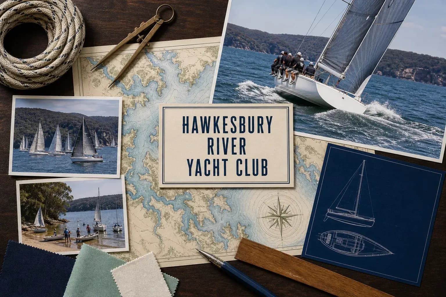 Editorial sailing illustration for Hawkesbury River Yacht Club