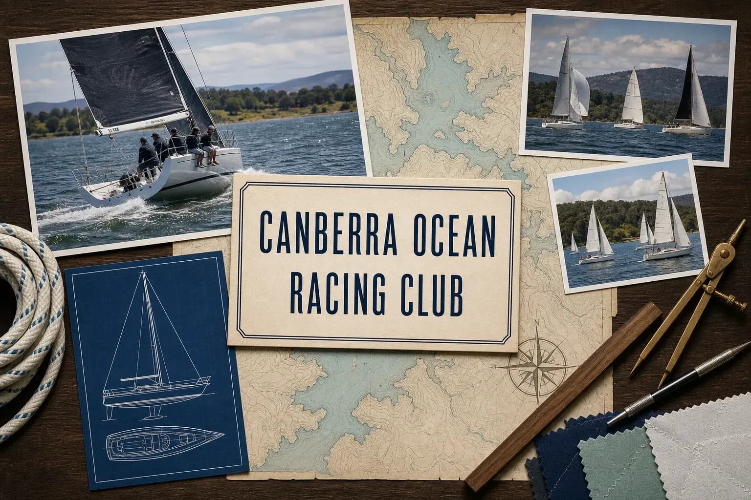 Editorial sailing illustration for Canberra Ocean Racing Club