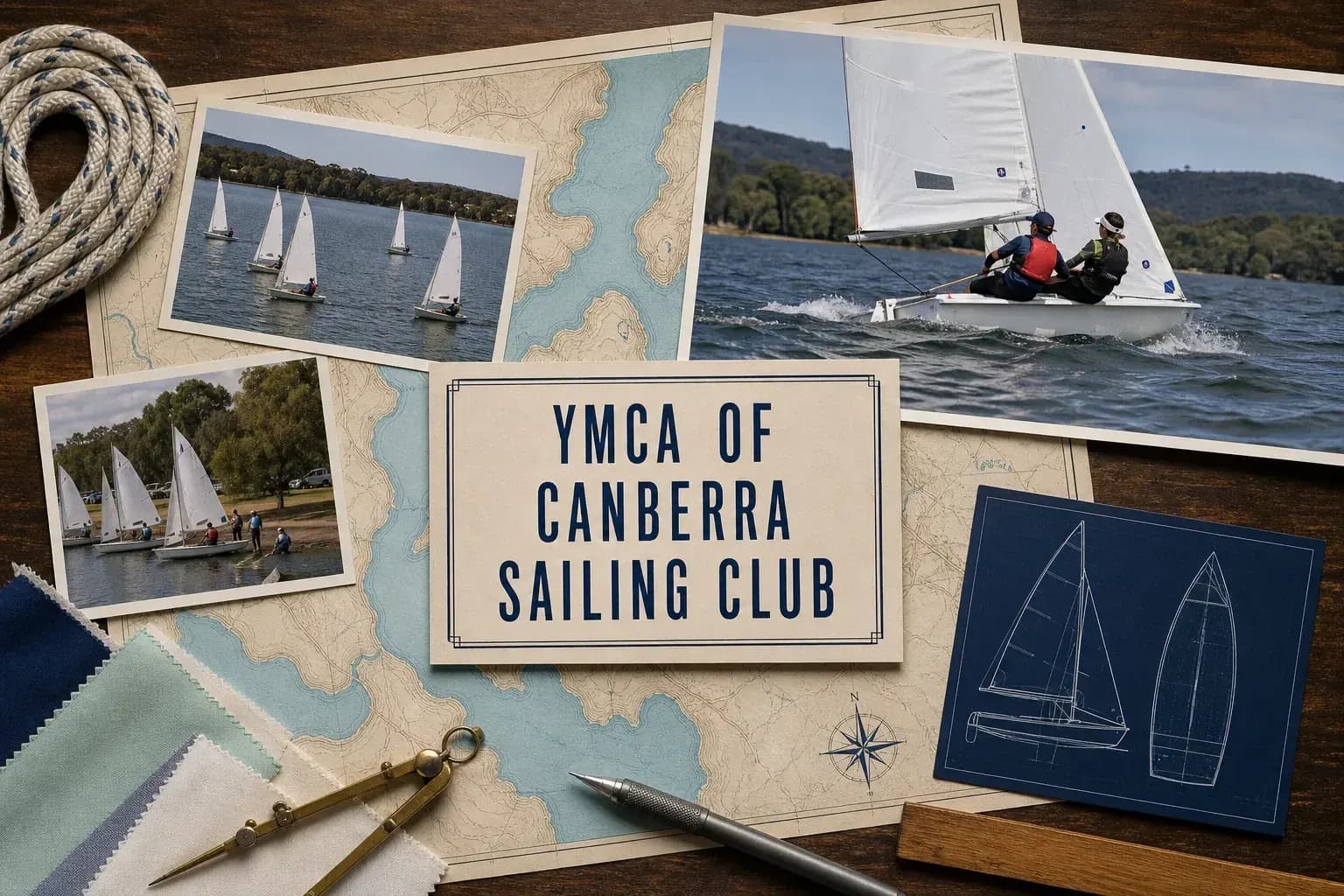 Editorial sailing illustration for YMCA of Canberra Sailing Club